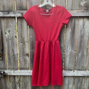 French atmosphere red skater dress sz. S